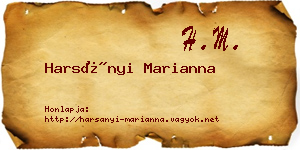 Harsányi Marianna névjegykártya